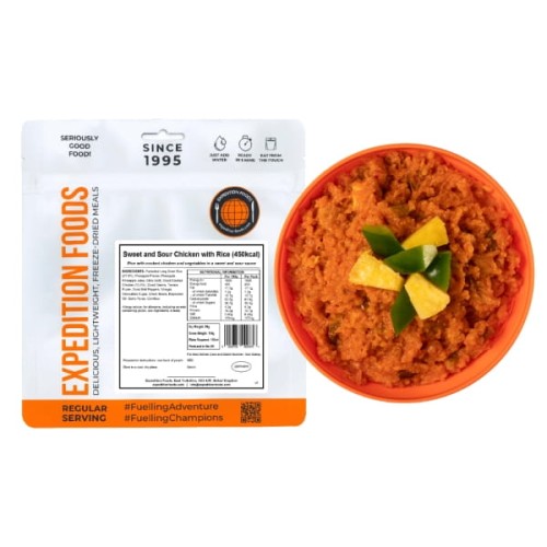 Liofilizowany Kurczak słodko-kwaśny z ryżem EXPEDITION FOODS