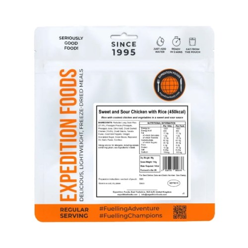 Liofilizowany Kurczak słodko-kwaśny z ryżem EXPEDITION FOODS