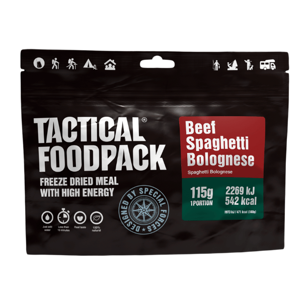 Liofilizowane Spaghetti Bolognese z wołowiną TACTICAL FOODPACK